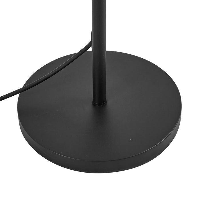 QAZQA Buiten vloerlamp zwart met kap zwart touw IP44 - Virginia Jayla