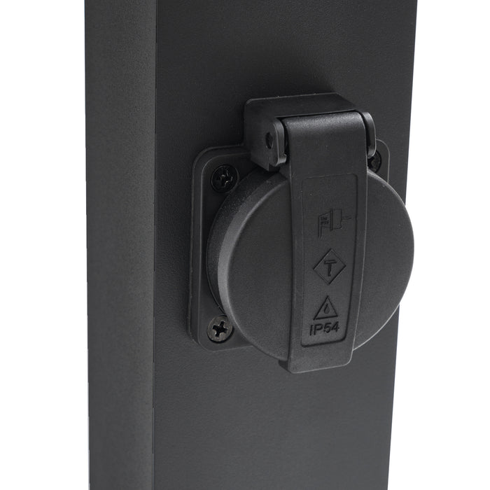 QAZQA Buitenlamp zwart met grondpin en kabelmof 65cm incl.