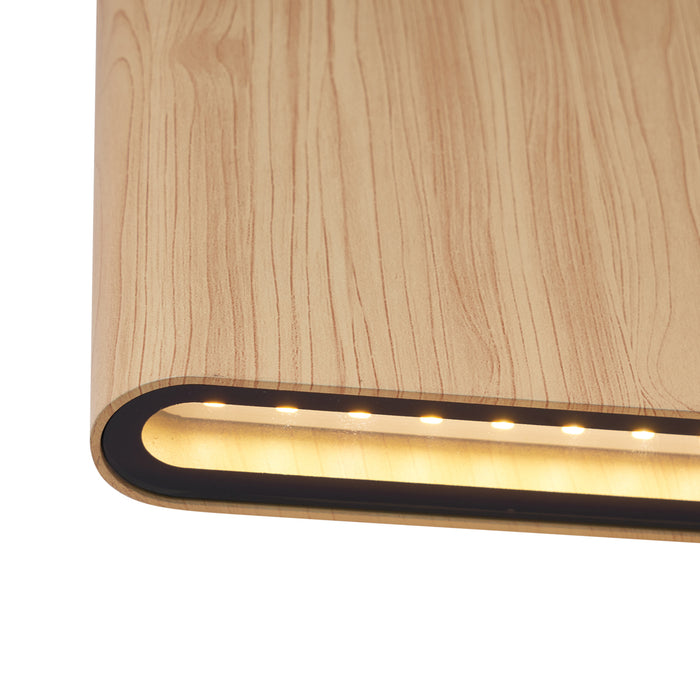 QAZQA Scandinavische buiten wandlamp hout print 17,5cm incl. LED IP65