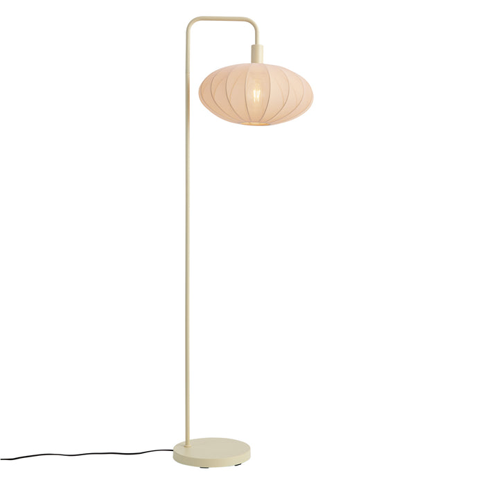 QAZQA Japandi vloerlamp beige met kap - Bida