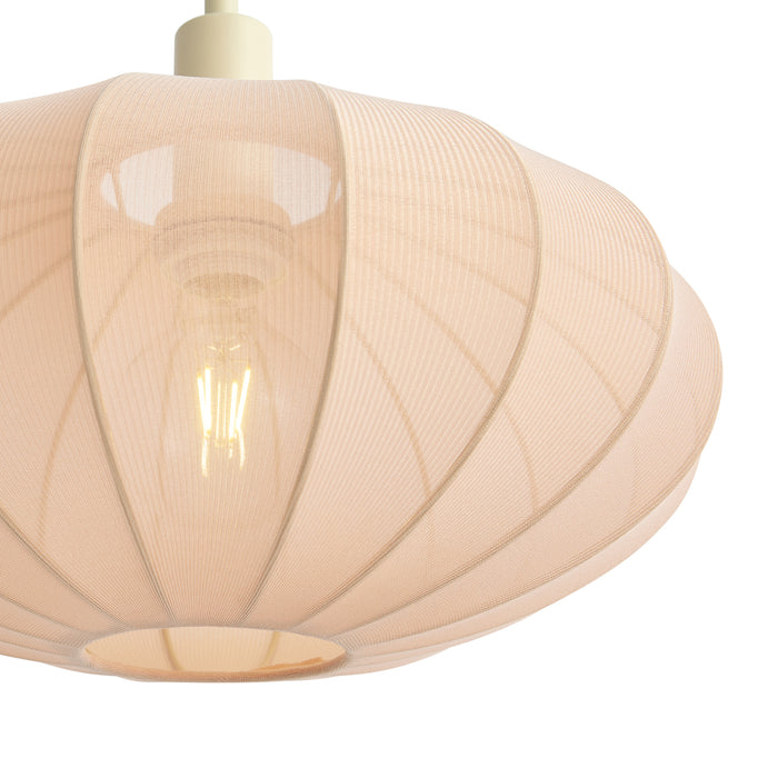 QAZQA Japandi vloerlamp beige met kap - Bida