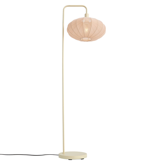 QAZQA Japandi vloerlamp beige met kap - Bida