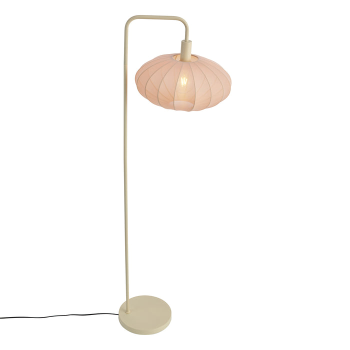 QAZQA Japandi vloerlamp beige met kap - Bida