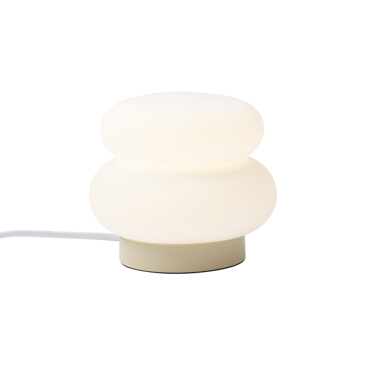 QAZQA Japandi tafellamp beige met opaal glas 15cm - Miele