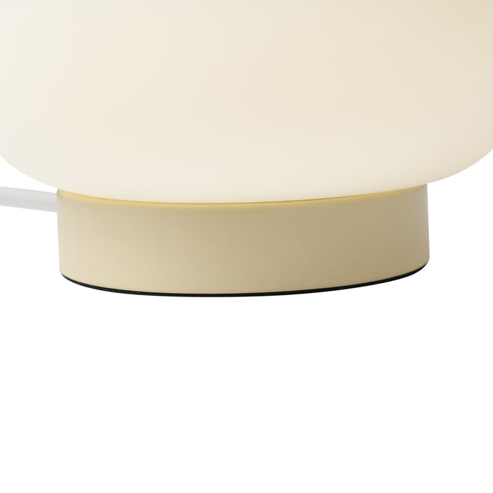 QAZQA Japandi tafellamp beige met opaal glas 15cm - Miele