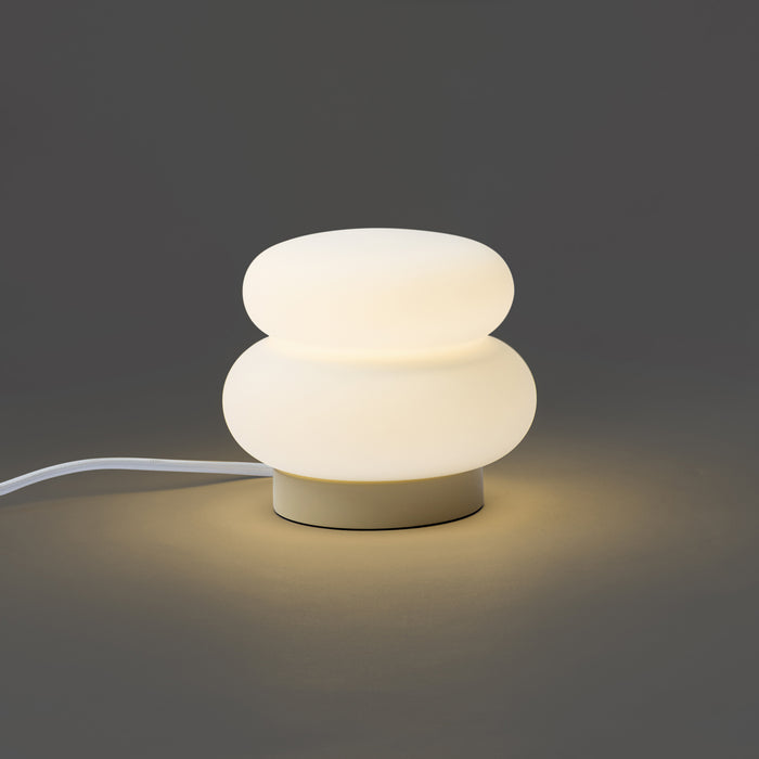 QAZQA Japandi tafellamp beige met opaal glas 15cm - Miele