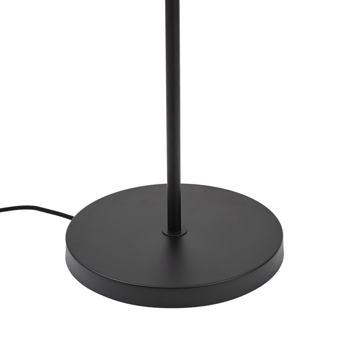 QAZQA Japandi vloerlamp zwart met bruine kap - Bida