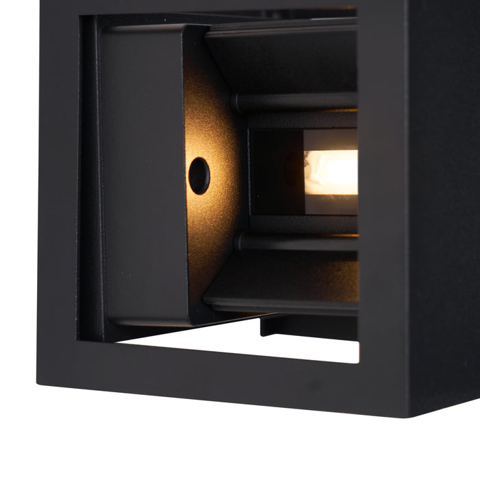 QAZQA Moderne wandlamp zwart incl. LED IP44 - Edwin Quadro