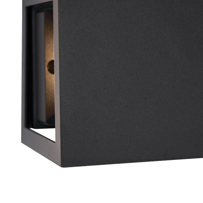 QAZQA Moderne wandlamp zwart incl. LED IP44 - Edwin Quadro
