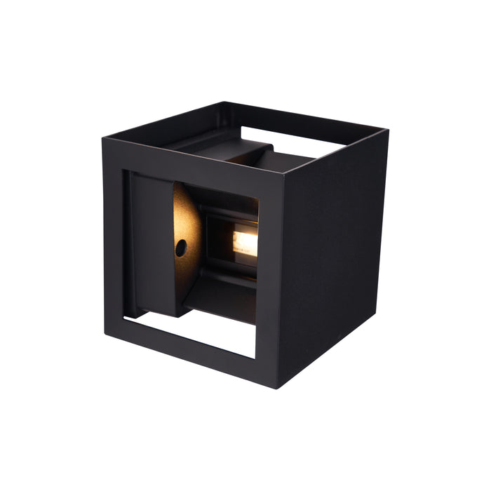 QAZQA Moderne wandlamp zwart incl. LED IP44 - Edwin Quadro