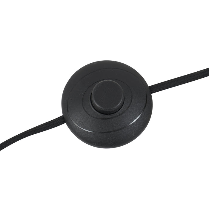 QAZQA Japandi vloerlamp zwart met goud en beige kap - Pluni