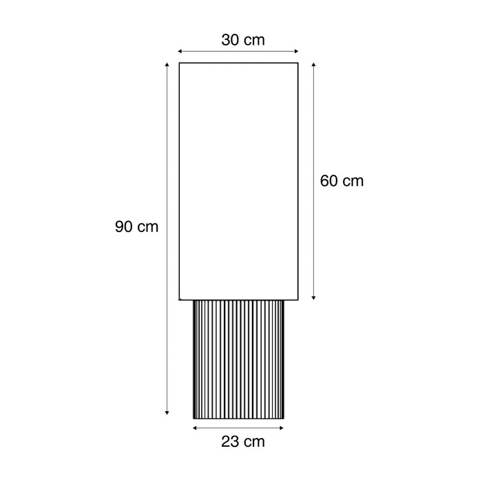QAZQA Japandi vloerlamp hout met linnen kap 90cm - Lamel