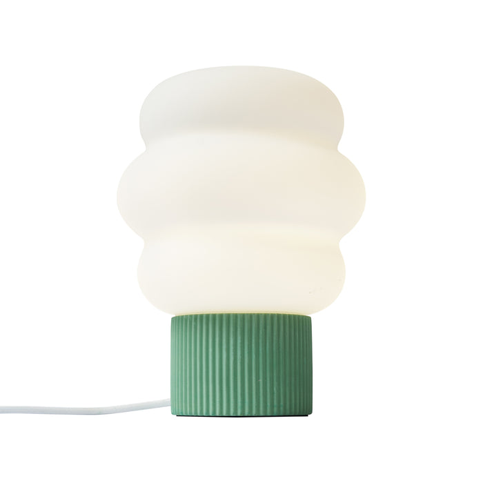 QAZQA Japandi tafellamp groen met opaal glas 18cm - Miele