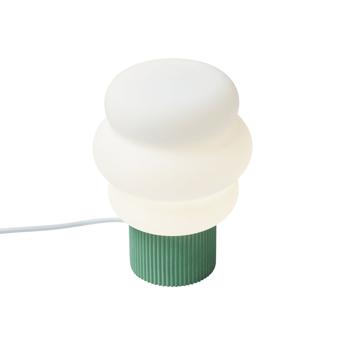 QAZQA Japandi tafellamp groen met opaal glas 18cm - Miele