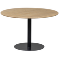 WOOOD Tablo Eettafel Rond Vingerlas - Eiken - Transparant - Ø120