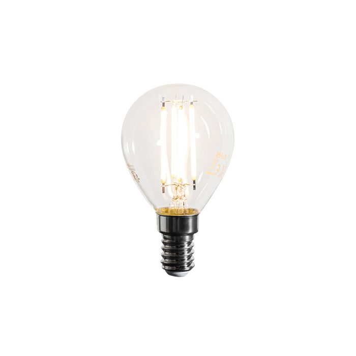 LUEDD Set van 5 E14 dimbare LED lampen filament G45 helder 4W 470 lm