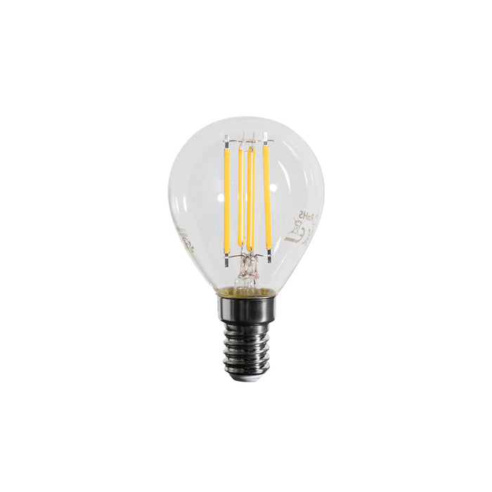 LUEDD Set van 5 E14 dimbare LED lampen filament G45 helder 4W 470 lm