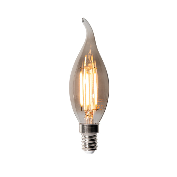 LUEDD Set van 5 E14 dimbare LED lampen BXS35 smoke 4W 300 lm 2200K
