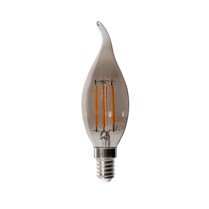 LUEDD Set van 5 E14 dimbare LED lampen BXS35 smoke 4W 300 lm 2200K