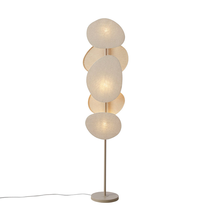 QAZQA Japandi vloerlamp beige 3-lichts - Organica