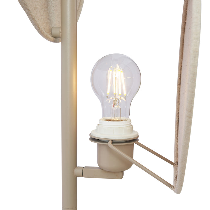 QAZQA Japandi vloerlamp beige 3-lichts - Organica