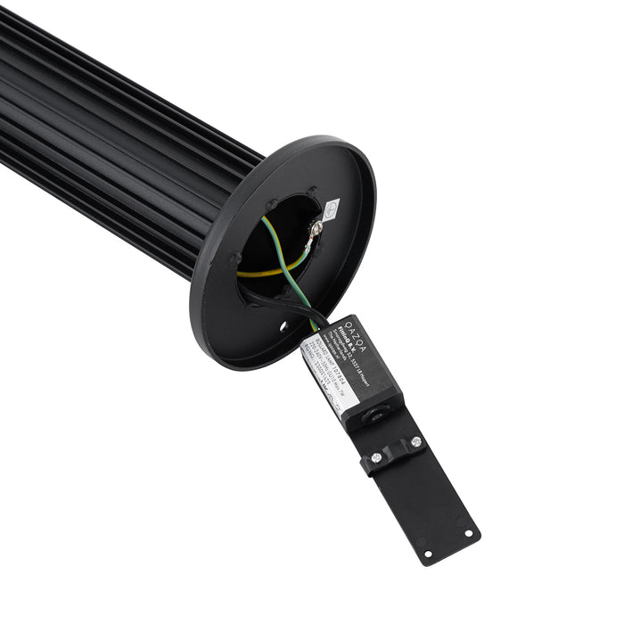 QAZQA Smart buiten paaltje zwart 50 cm IP44 RGBW incl. Wifi GU10 50mm