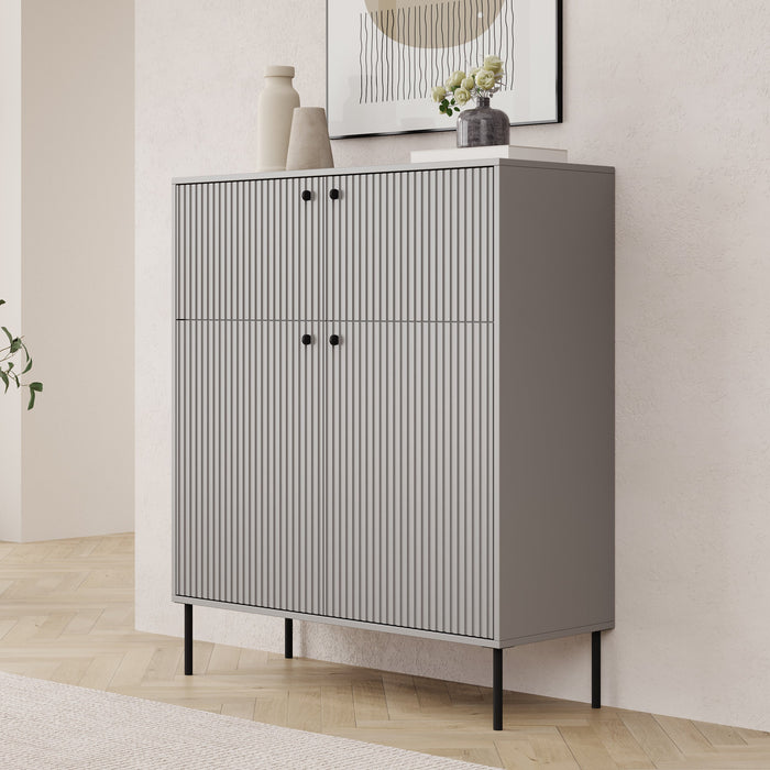 Meubella - Dressoir Ilux 2 - Grijs - 105 cm