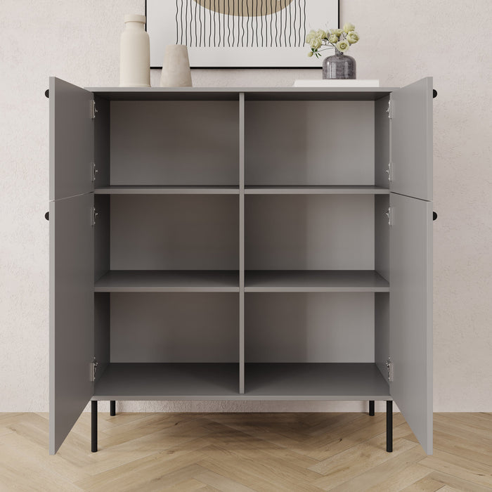 Meubella - Dressoir Ilux 2 - Grijs - 105 cm