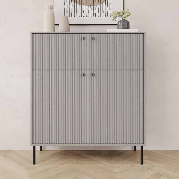 Meubella - Dressoir Ilux 2 - Grijs - 105 cm