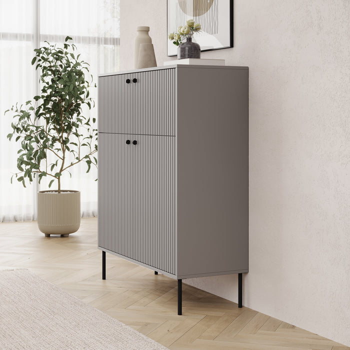 Meubella - Dressoir Ilux 2 - Grijs - 105 cm