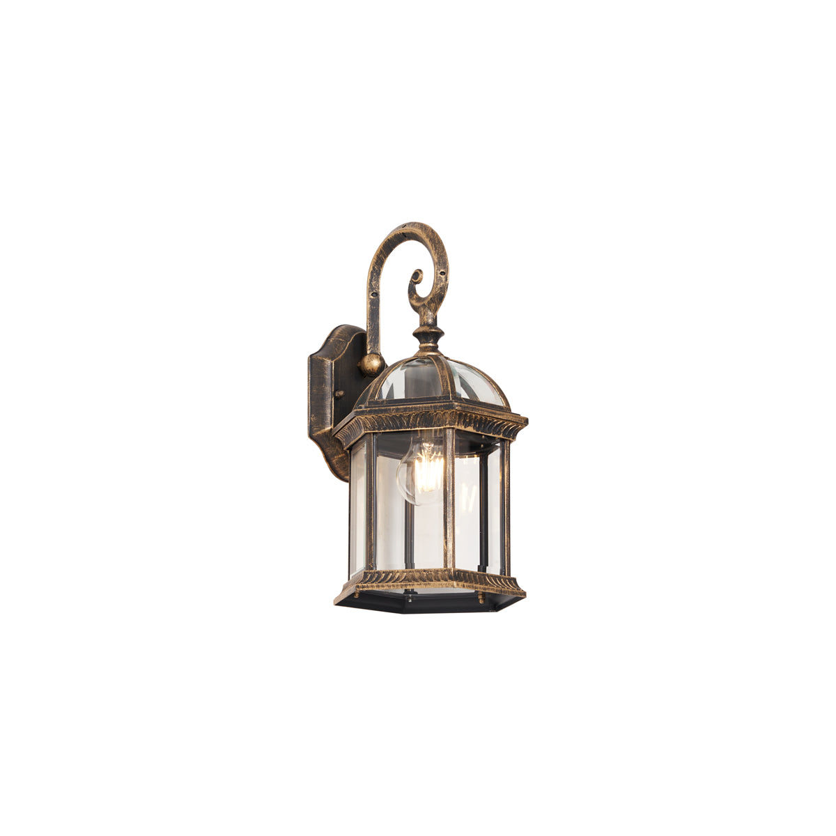 QAZQA Klassieke buiten wandlamp antiek goud IP44 - Glasgow