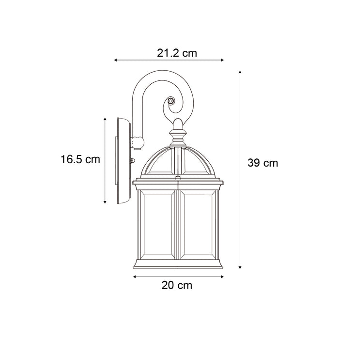 QAZQA Klassieke buiten wandlamp antiek goud IP44 - Glasgow