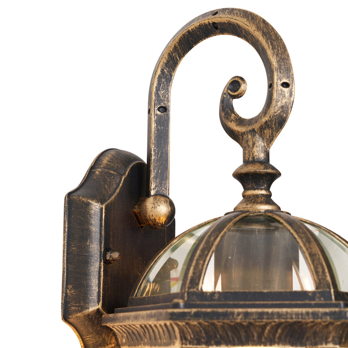 QAZQA Klassieke buiten wandlamp antiek goud IP44 - Glasgow