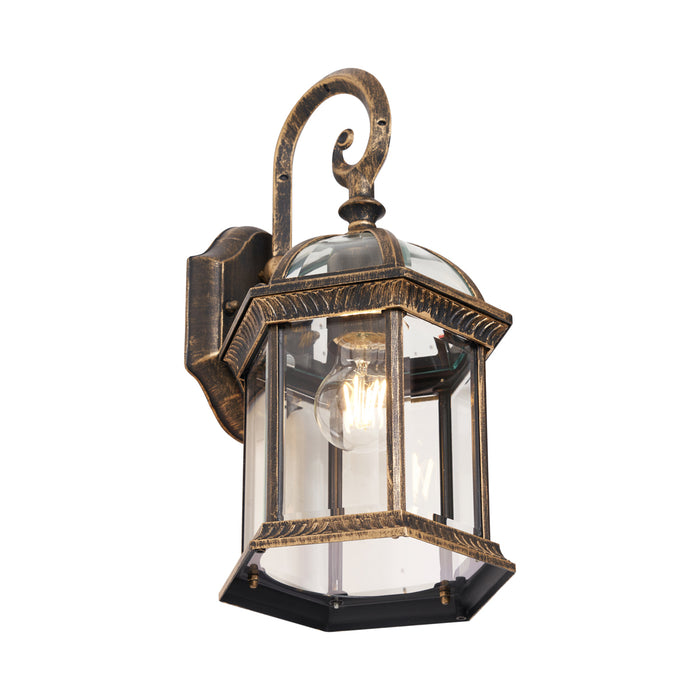QAZQA Klassieke buiten wandlamp antiek goud IP44 - Glasgow