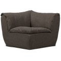 WOOOD Baggy Hoekelement - Geweven Stof - Warmgrijs Melange - 81x96x96