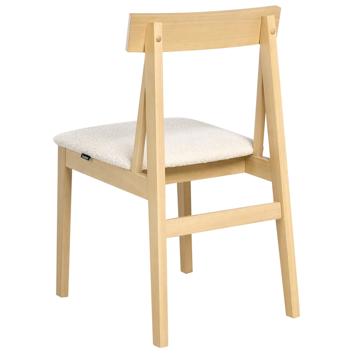 Beliani-ISLE-Eetkamerstoel set van 2-Lichtbruin|Lichtbeige-Rubberhout