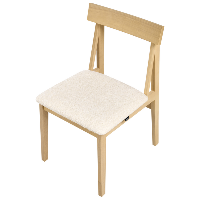 Beliani-ISLE-Eetkamerstoel set van 2-Lichtbruin|Lichtbeige-Rubberhout