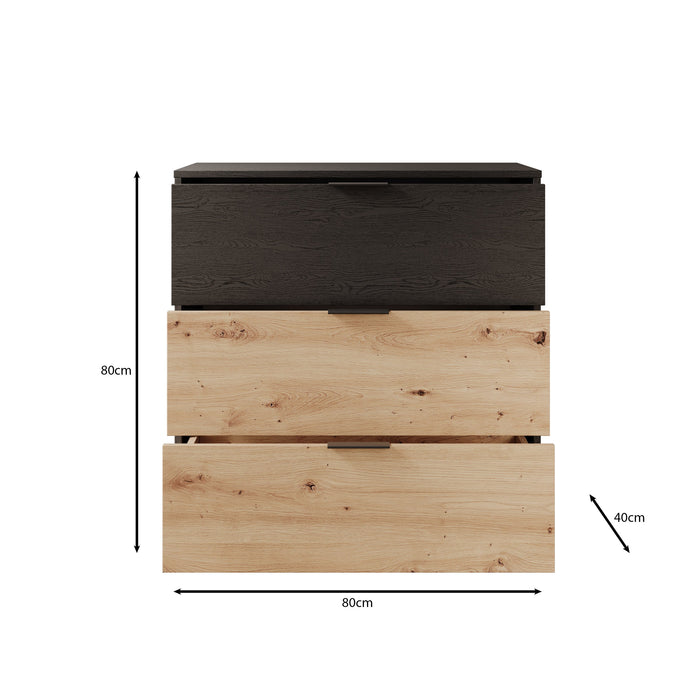 Meubella - Ladekast Augustus - Eiken - 80 cm