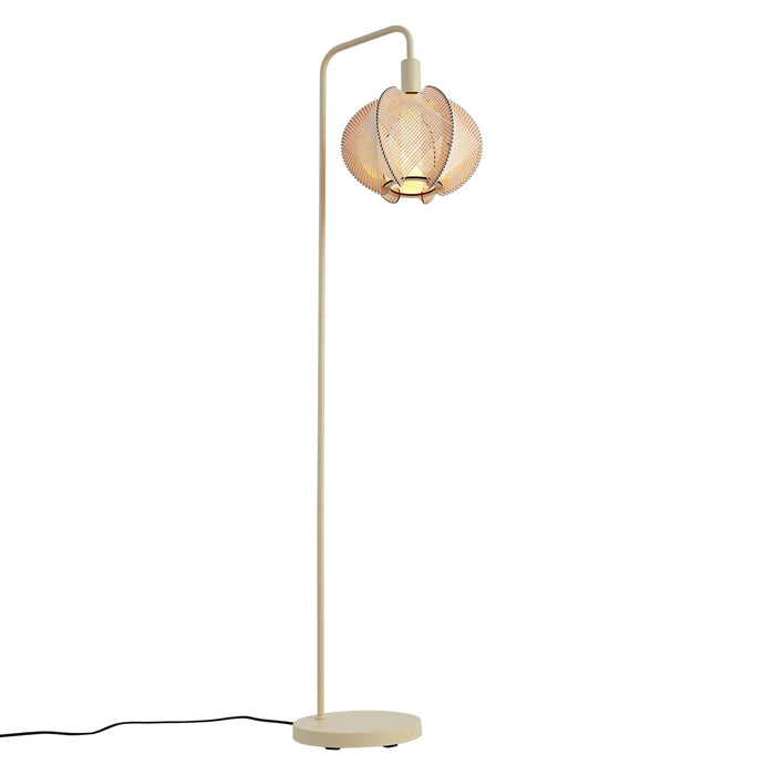 QAZQA Japandi vloerlamp beige met kap - Gertie