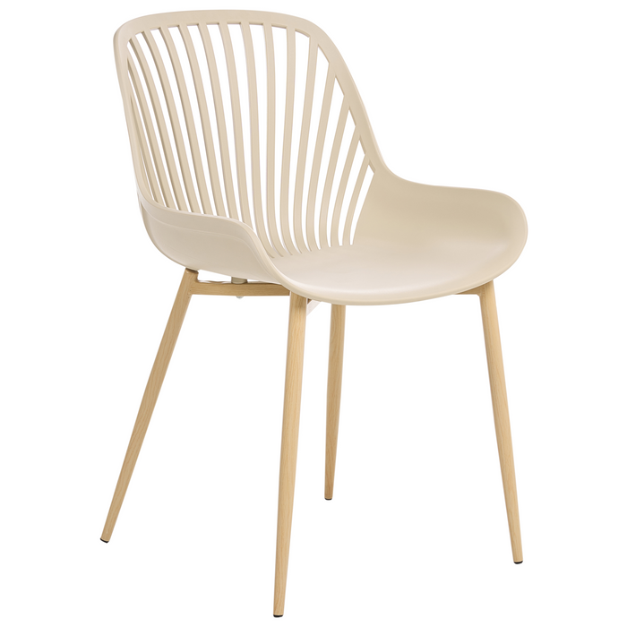 Beliani-KLEVE-Set van 4 eetkamerstoelen-Beige-Synthetisch materiaal