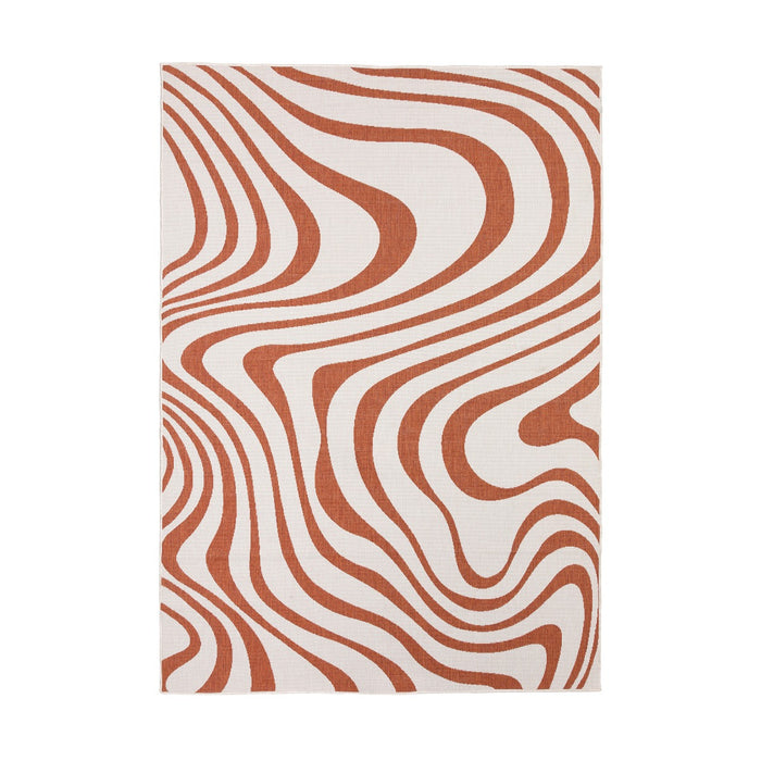 Interieur05 Buitenkleed Swirl Roest 240x340cm