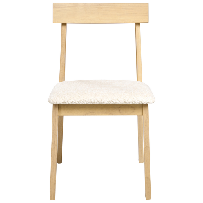 Beliani-ISLE-Eetkamerstoel set van 2-Lichtbruin|Lichtbeige-Rubberhout