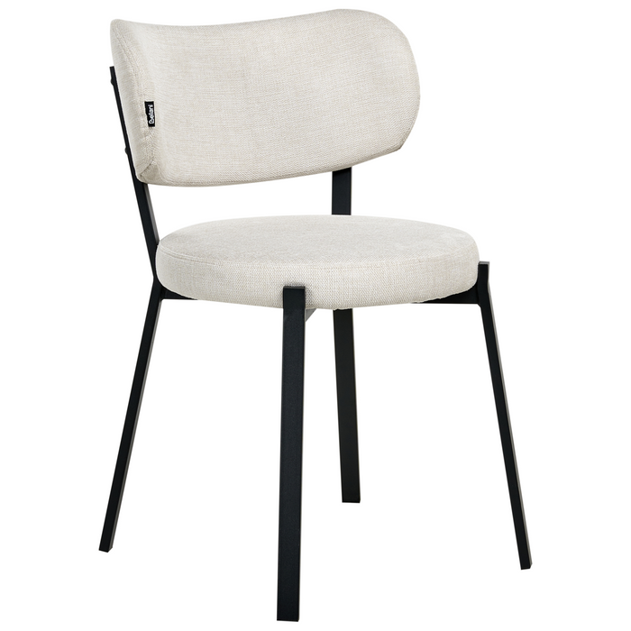 Beliani - BRONTE - Eetkamerstoel set van 2 - Lichtbeige - Polyester