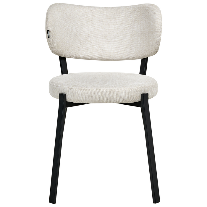 Beliani - BRONTE - Eetkamerstoel set van 2 - Lichtbeige - Polyester