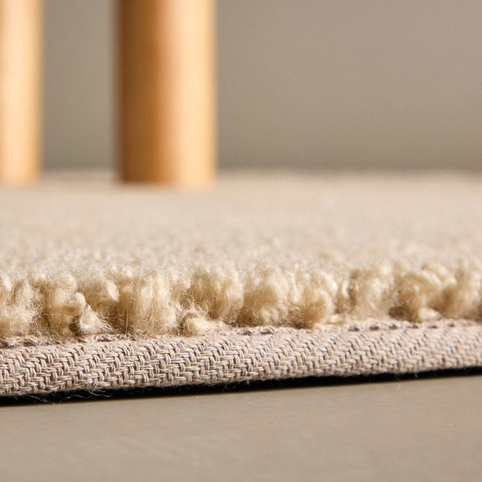 Nest living Metta rond teddystof vloerkleed - beige - Ø 200 cm