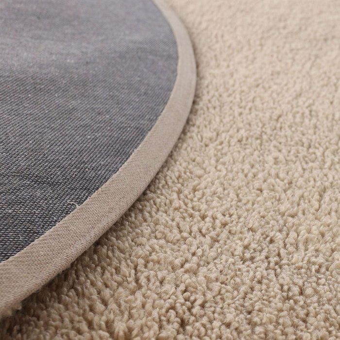 Nest living Metta rond teddystof vloerkleed - beige - Ø 200 cm