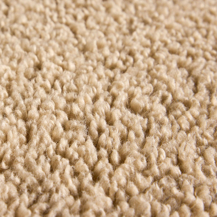 Nest living Metta rond teddystof vloerkleed - beige - Ø 200 cm