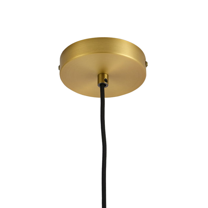 QAZQA Moderne hanglamp goud met amber glas - Traditional