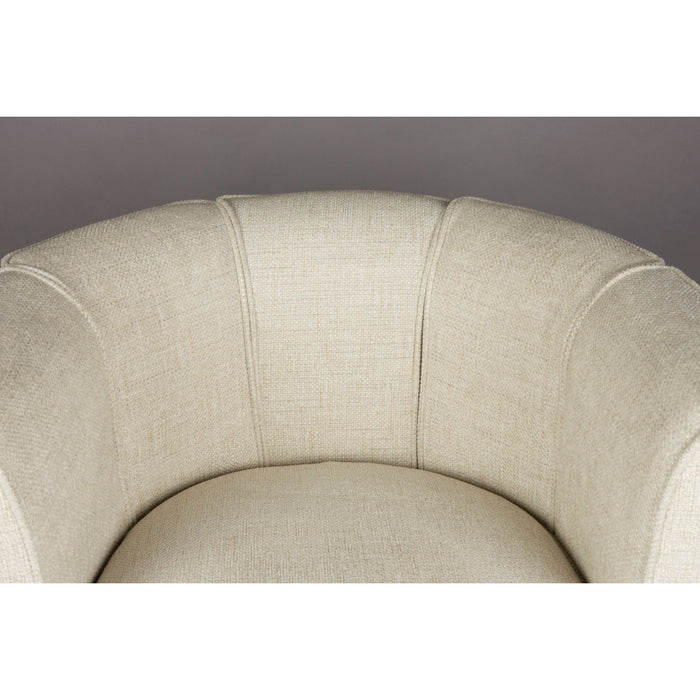 Dutchbone Flower Fauteuil| Draaistoel Beige