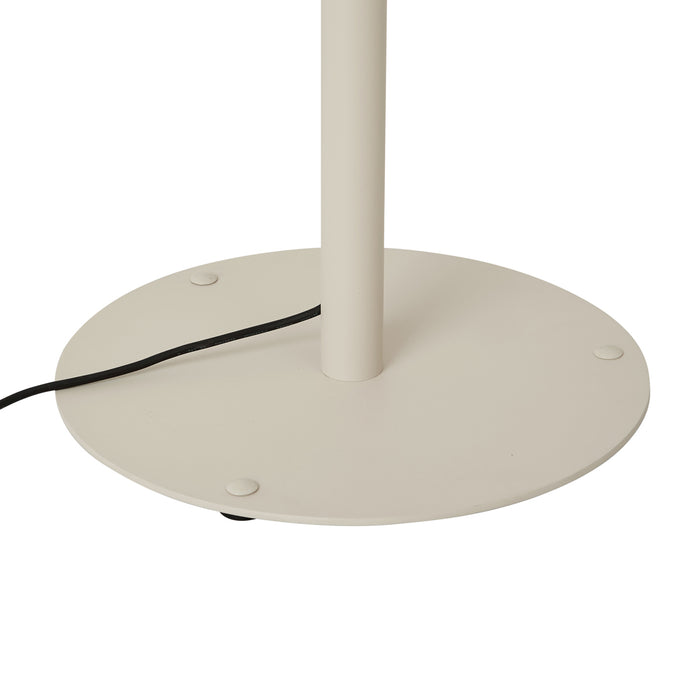 QAZQA Moderne buiten vloerlamp beige met witte kap IP44 - Big
